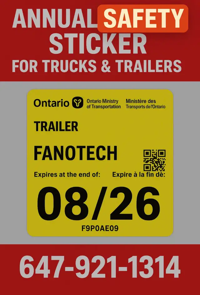 Yellow Safety Sticker (trucks/trailer)