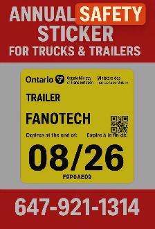 Yellow Safety Sticker (trucks/trailer)