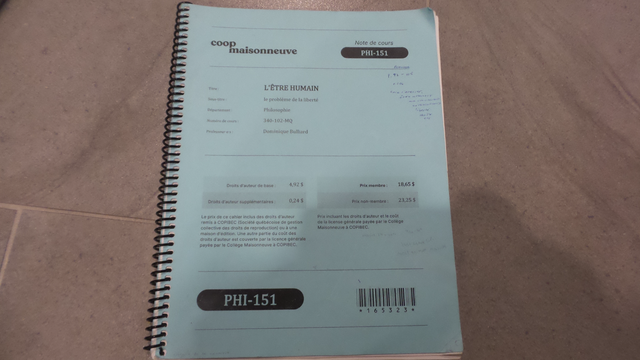 Cahier de Philosophie - Coop Maisonneuve PHI-151
