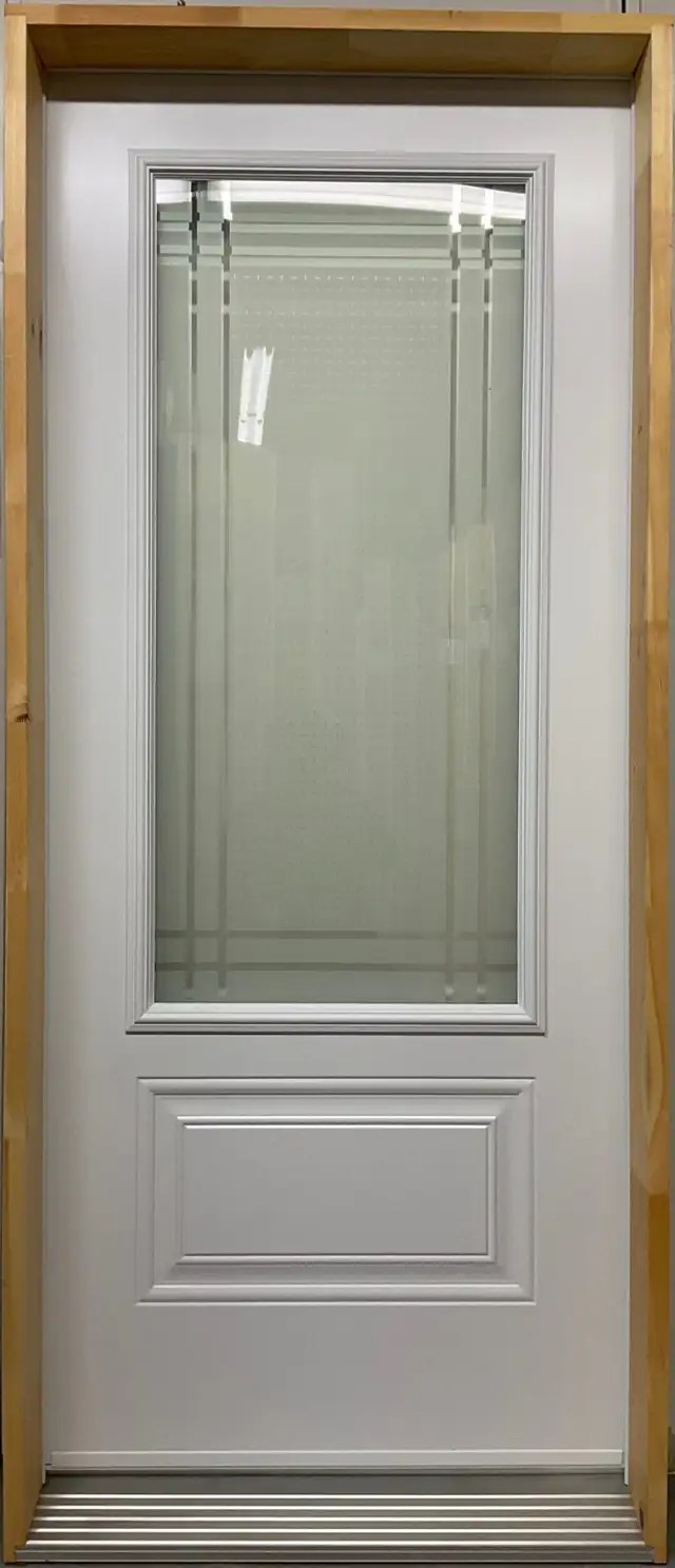 1456PSM Porte d’acier 34″D Blanche Transît slab orléan 23×49