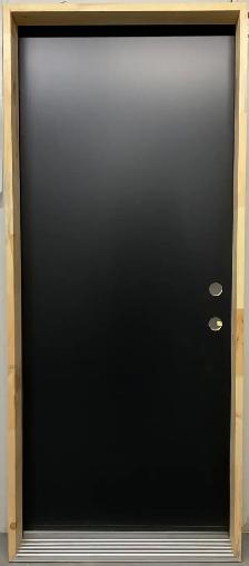 1455PSM Porte d’acier 34″  Noire Uni  Gauche ou Droite
