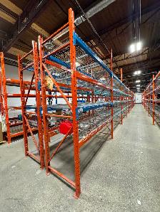 Used 36" deep x 10’ tall pallet rack frames
