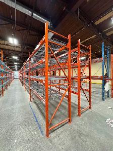 Used 36" deep x 10’ tall pallet rack frames - Photo 3