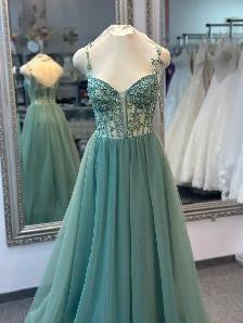 Tulle Corset Sage Dress