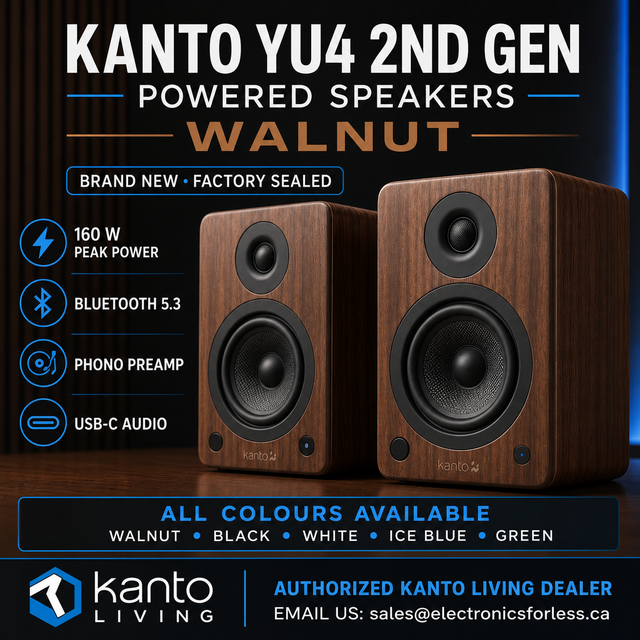 Kanto YU4 2nd Gen Powered Speakers – Brand New