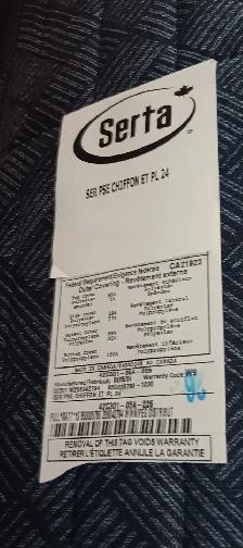 Like New Serta Elite Chiffon Double Mattress (2Yrs old) - Photo 3
