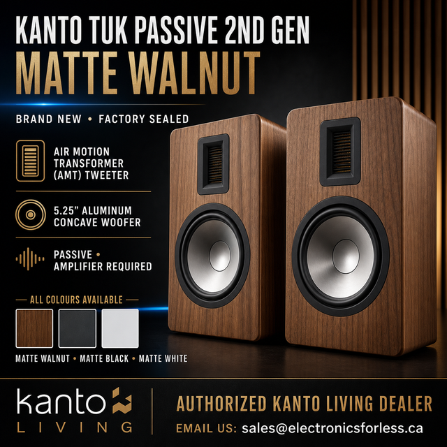 Kanto TUK Passive 2nd Gen Speakers – Brand New