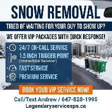 Snow removal Whitby only