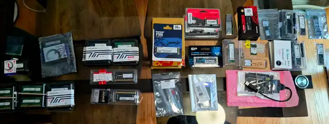Laptop Computer Parts - Numerous Old & New HDD, NVMe - RAM
