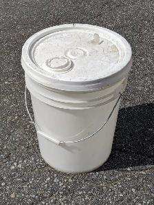 5 Gallon Pails with or without lids. $2 per bucket.