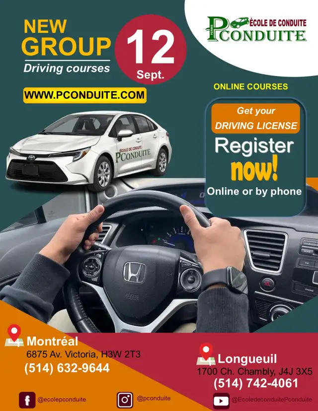 Driving School (online courses) Saturdays