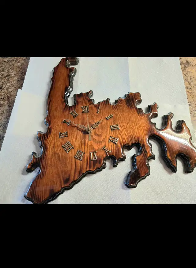 Newfoundland Clock $70  - live-edge handcrafted wood
