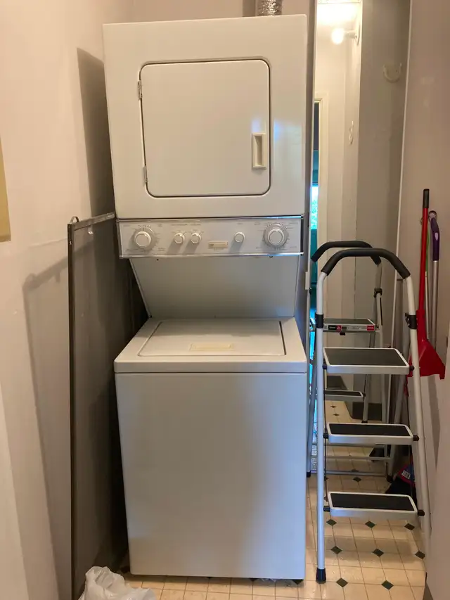 White Westinghouse Stackable washer and dryer