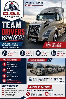 Toyota dedicated run/Team position only
