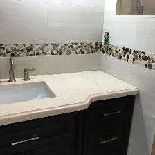 Premium White Quartz Vanity Countertop | Custom Fabrication & Fi - Photo 4