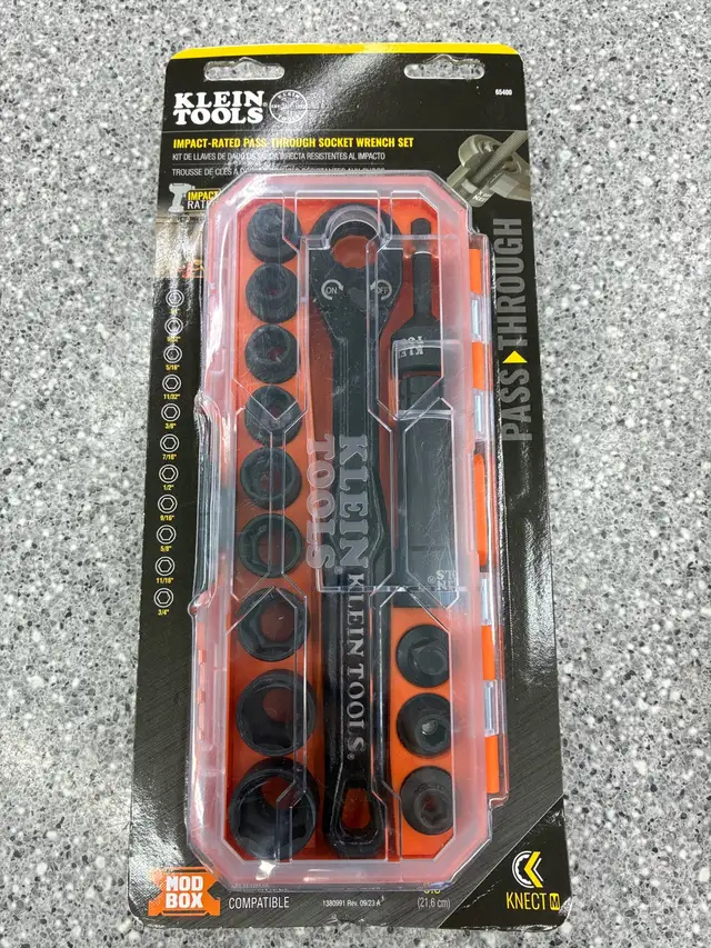 Klein Tools Impact Rated Pass-Through Socket Wrench Set
