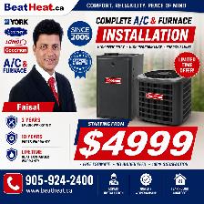 High Efficiency Goodman furnace and Air conditioner deals $5199