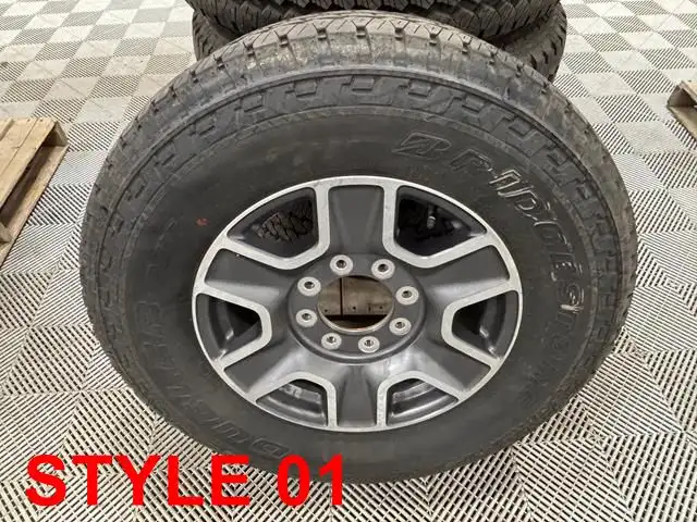 LT275/70R18E - ALUMINUM WHEEL & TIRE SET OF 4BRIDGESTONE DUELER