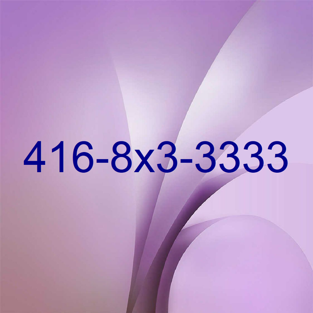 416 647 905 Numbers 0000 1111 2222 3333 4444 5555 7777 9999