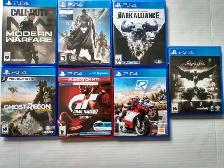7 PLAYSTATION 4 GAMES BUNDLE OF 7 PS4 GAMES MINT CONDITION