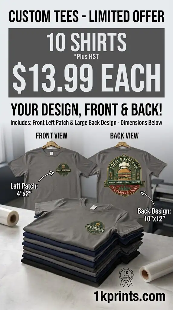 Custom T Shirts - Business Shirts - DTF - Screen Printing