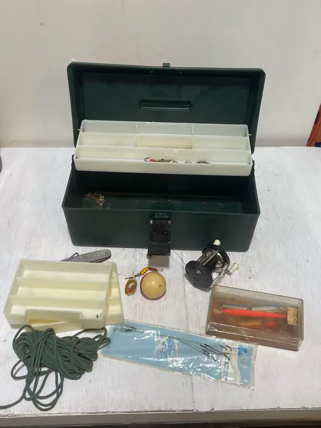 Fishing Tackle Box with Assorted Gear