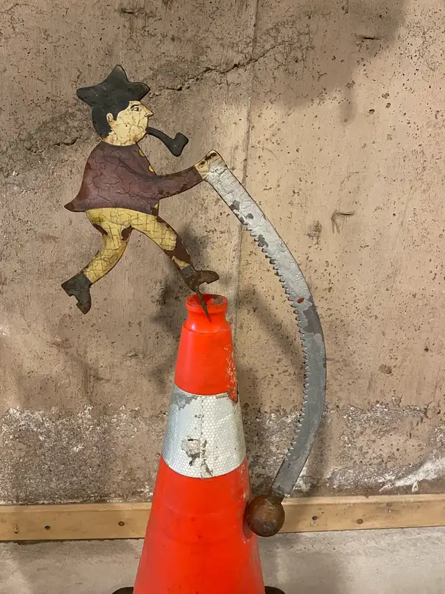 Vintage Metal Folk Art Figure