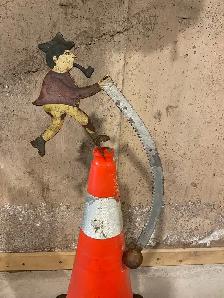 Vintage Metal Folk Art Figure