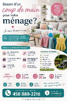Offre d’entretien ménager