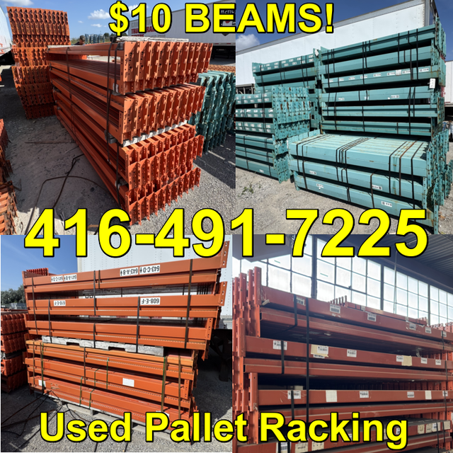 Used pallet racking blow out - $10 beams!