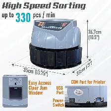 ASSUR Canadian Coin Counter Sorter High-Speed Change Machine wit - Photo 2