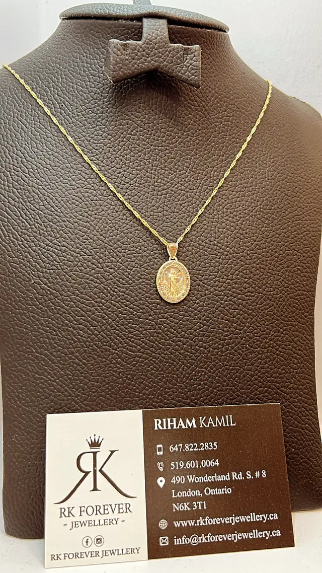 10k yellow Gold Chain with pendant # R 19