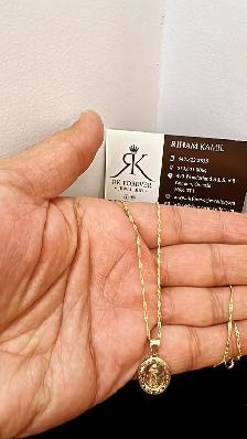 10k yellow Gold Chain with pendant # R 19 - Photo 4