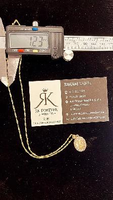 10k yellow Gold Chain with pendant # R 19 - Photo 7