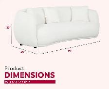 Stryker 90' Upholstered Bouclé Curved Sofa
