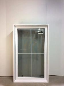 10348BP Fenêtre Battant PVC Carrelage 2 x 2 Blanc 35 1/2x58 1/2