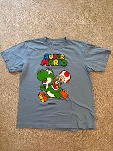 Super Mario graphic Yoshi and Toad T-shirt