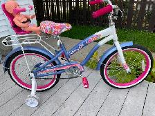 Getaway Girl 18" Bicycle with training wheels, rear doll seat - Photo 2
