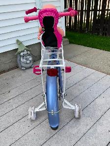 Getaway Girl 18" Bicycle with training wheels, rear doll seat - Photo 4