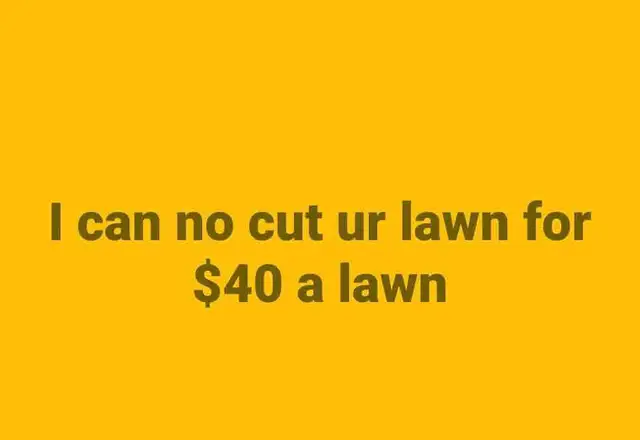 lawn job