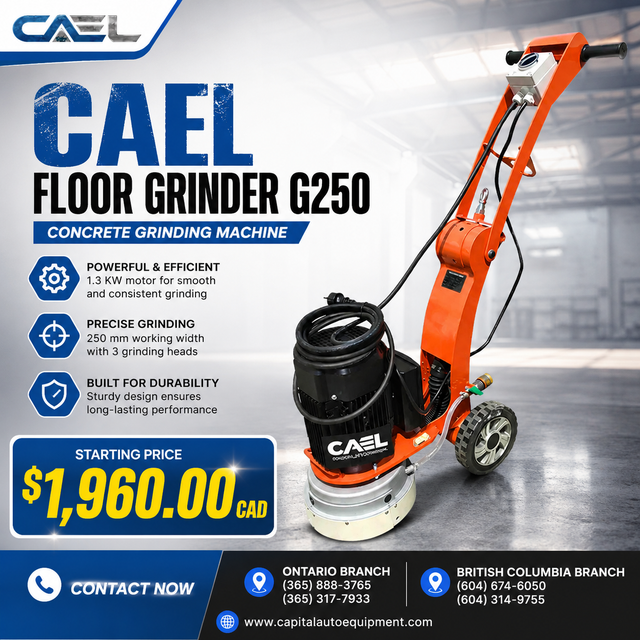 New CAEL G250 Floor Grinder – Professional Concrete Grinding