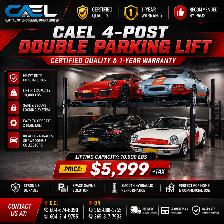 CAEL 4-Post Double Parking Storage Lift  – Certified &Warranty