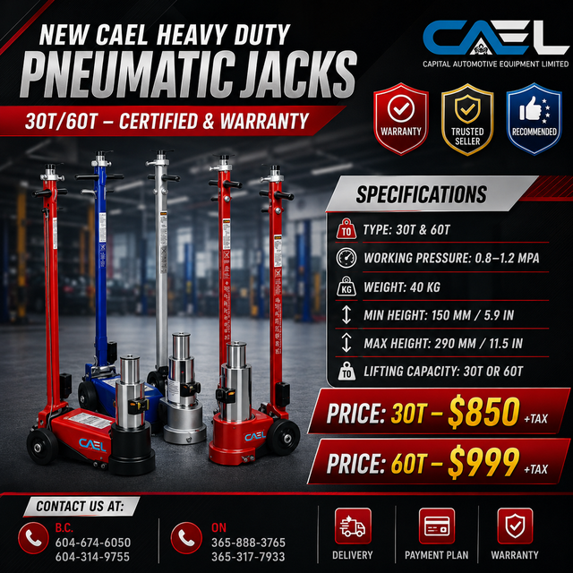 New CAEL Heavy Duty Pneumatic Jacks