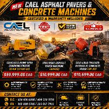 New CAEL Asphalt Pavers & Concrete Machines