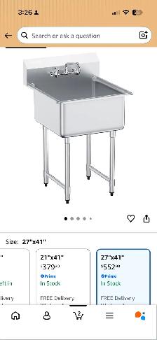 VEVOR 27x41 Prep Sink