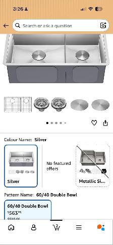 Kraus 60/40 Double Bowl Kitchen Sink