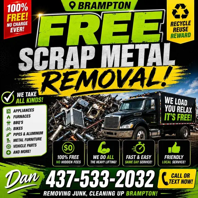 YES !! _ FREE SCRAP METAL PICKUP _ 437-533-2032