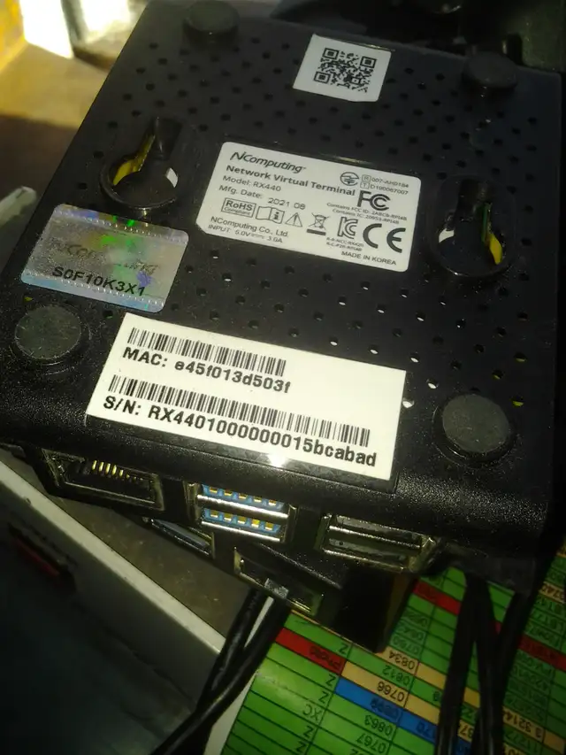 NComputing RX440 (Raspberry Pi 4-based) thin client 5000  cisco