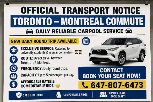 Toronto to montreal and montreal to toronto 25 aug morning