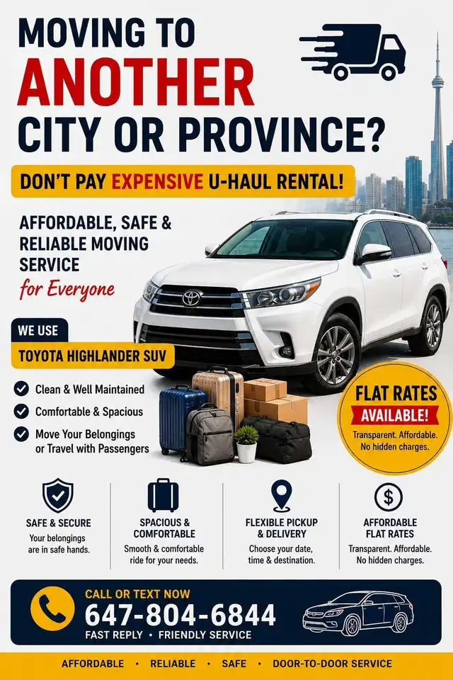 available ride Toronto to montreal and montreal to toronto
